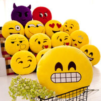 Gối hình mặt cười emoji, búp bê emoji hài hước, gối ngủ văn phòng, đồ chơi nhồi bông quà tặng cho phụ nữ