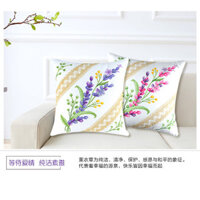 Gối hoa 11ct manchu thêu đơn giản hiện đại thêu chữ thập tác phẩm nghệ thuật trang trí tường46x46cm