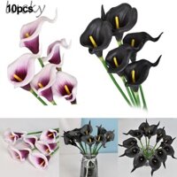 Gói hoa trang trí đám cưới Calla Lily mô phỏng 10 màu đen