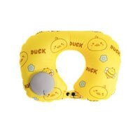 Gối hơi kê cổ tự bơm du lịch văn phòng dáng chữ u dễ thương vải mát thoáng khí giúp ngủ ngon Go&Fly Classy GFP101 vịt vàng