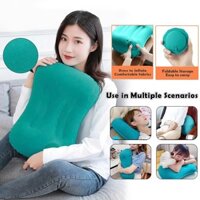 Gối hơi kê cổ tự bơm vòng công thái học gấp gọn tiện lợi khi đi máy bay, ô tô, cắm trại, du lịch.