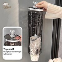 [Goi] Hộp đựng cốc giấy dùng một lần Giá đỡ cốc chống bụi treo tường có nắp đậy Hộp đựng cốc giấy Giá đựng cốc đựng nước [bán chạy]