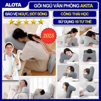 Gối kê cổ AKITA G67 công thái học nâng đỡ cổ vai gáy, gối chữ u sử dụng 10 tư thế thoải mái, thay thế gối ngủ văn phòng