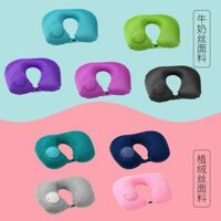 GỐI KÊ CỔ CHỮ U BƠM HƠI BẰNG TAY CHO NGỦ VĂN PHÒNG ĐI DU LỊCH CÓ THỂ GẤP GỌN