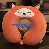 GỐI KÊ CỔ CHỮ U  GỐI CHỮ U VĂN PHÒNG - cún cam