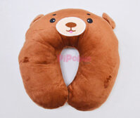 Gối kê cổ hình con Gấu màu nâu đậm Pipobun
