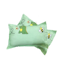 Gối kê đầu kèm ruột - Gối nằm bông hạt sạch, êm ái kích thước 45x65cm Khủng Long Bơ, Mon Đàn, Tim Đỏ,...