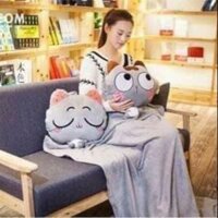 Gối kèm chăn 2 in 1 hình mèo