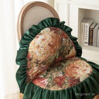 Gối không đều có viền nhún sang trọng retro vui nhộn gối bánh bao sáng tạo đệm nước bánh bao gối sofa gối tựa lưng có thể tháo rời và giặt được