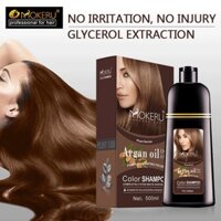 Gội Là Đen Tóc Mokeru Phủ Bạc Hoàn Toàn Mau Đen và Màu Nâu Chai 500ml