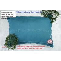 Gối lá đinh lăng người lớn làm từ bông gòn thiên nhiên và lá đinh lăng sẻ, kt 45x60cm, không dùng bông gòn công nghiệp