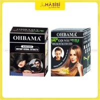 Gội Là Màu OHBAMA - Black/Dark Brown Hair Instant Herbal Extracts (10 gói/ hộp)