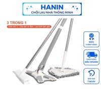Gói lau nhà siêu tiết kiệm 3 trong 1 Cây lau nhà tự vắt,chổi chà sàn,cây lau kính cán dài Tiết kiệm 115K -LS COMBO1