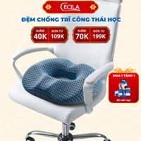 Gối lót ghế ngồi y tế chống trĩ CECILA cao su non đàn hồi giảm ê mỏi mông cho dân văn phòng, bà bầu, người bệnh trĩ
