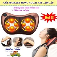Gối Massage 8 Bi Hồng Ngoại - Máy Massage Cổ Vai Gáy