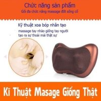 Gối Massage 8 Bi Hồng Ngoại 2 Chiều, Đảo Chiều Nhật Bản, Máy Massage Cổ Vai Gáy Hồng Ngoại