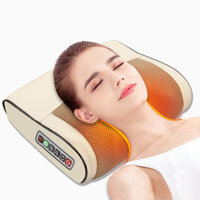Gối Massage Cổ Hồng Ngoại - Máy Mát Xa Cổ , Vai , Gáy , Lưng , Chân , Tay 20 Bi Lăn , Gíup Đỡ Nhức Mõi Thế Hệ Mới