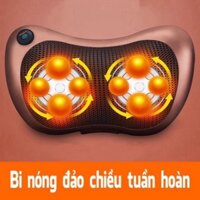 Gối Massage Cổ Hồng Ngoại 8 Bi Xoay 2 Chiều Công Nghệ Nhật Bản - Máy Massage Cổ Vai Gáy Hồng Ngoại