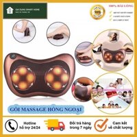 Gối Massage Cổ, Máy Massage Cổ, Lưng Hồng Ngoại 8 Bi Xoay Đổi Chiều Hàn Quốc, Bảo Hành 12 Tháng