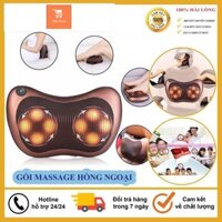 Gối Massage Cổ, Máy Massage Cổ, Lưng Hồng Ngoại 8 Bi Xoay Đổi Chiều Hàn Quốc, Bảo Hành 12 Tháng GiaDungTT