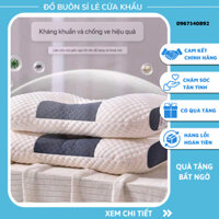Gối Massage Cổ Vai Gáy Dệt Kim Lõi Bông Xơ Tự Nhiên, Gối Spa Chống Ngáy, Ngủ Ngon Hàng Nội Địa Hàn