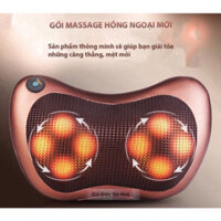 Gối Massage Cổ Vai Gáy Hồng Ngoại , Máy Massage Vai Gáy 8 Bi Tại Nhà