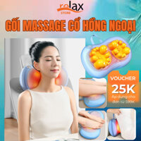 Gối Massage Cổ Vai Gáy Hồng Ngoại Cao Cấp, Gối Massage Lưng 3 Chế Độ, Gối Massage Toàn Thân Nhỏ Gọn