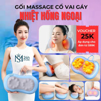 Gối Massage Cổ Vai Gáy, Máy Massage Cổ Hồng Ngoại Cao Cấp, Gối Massage Cổ 10 Bi, Máy Massage Đa Năng