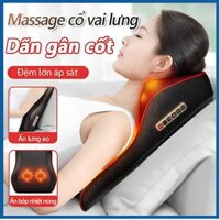Gối massage cổ vai gáy, Máy massage lưng hồng ngoại trị liệu 16 đầu bi massage cùng chế độ rung SA-L16