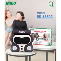 Gối massage đấm bóp cổ vai gáy pin sạc Nikio NK-136DC