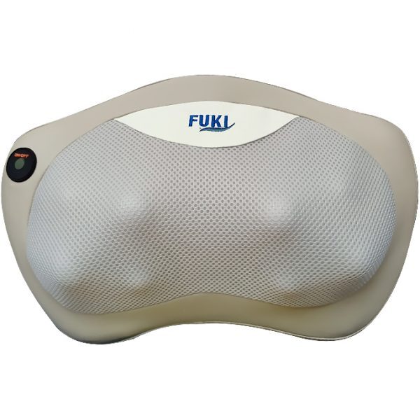 Gối massage hồng ngoại đau vai cổ lưng Shiatsu Fuki FK-568E (Pin sạc)
