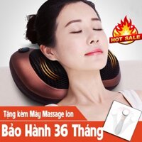 Gối Massage Hồng Ngoại NHẬT BẢN 8 Bi - BH: 1 Đổi 1  Byiyi