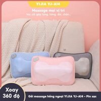 Gối massage hồng ngoại xoa bóp cổ vai gáy YIJIA YJ-A14 - Pin sạc