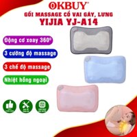 Gối massage hồng ngoại xoay đảo 2 chiều YIJIA YJ-A14 - Dòng pin sạc | OKbuy