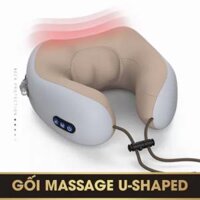 Gối massage hồng ngoại U-shaped (sạc pin)