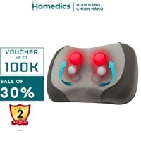 Gối massage lưng cổ vai gáy công nghệ Shiatsu 3D HoMedics SP-100H GB HTBeauty kèm nhiệt rung massage chuyên sâu