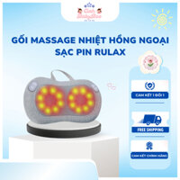Gối Massage Nhiệt Hồng Ngoại Sạc Pin RULAX 20B (RL18) Bi Xoay- Trải nghiệm matxa chuyên sâu tuyệt vời |BH 12 Tháng|