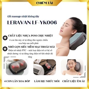 Gối massage nhiệt không dây Leravan LF-YK006