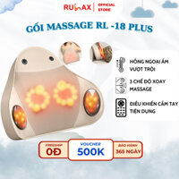 Gối Massge Hồng Ngoại RL-18 Plus RULAX ,Massage Cổ Vài Gáy Đa Điểm,Điều Khiên Cầm Tay Tiện Lợi