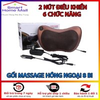 Gối mát-xa hồng ngoại Massage Pillow nâu 8 bi nhật bản. Bảo Hành 12 tháng.