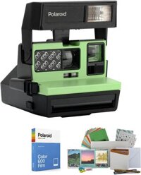 Gói máy ảnh Polaroid 600 (Xanh bạc hà) + Phim Polaroid Originals cho 600 máy ảnh (8 lần phơi sáng) + Bộ phim có nam châm/khung treo, hộp lưu trữ (3 món)
