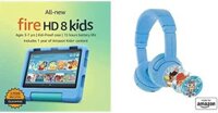 Gói máy tính bảng cho trẻ em Fire HD 8 mới: Gồm máy tính bảng Fire HD 8 dành cho trẻ em, tai nghe Bluetooth giới hạn âm lượng chơi Amazon PlayTime, màu xanh da trời phù hợp cho trẻ từ 3 đến 7 tuổi.