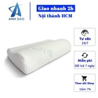 Gối Memory Foam Cao Cấp Vandino 50*30*8/10cm Lượn Sóng Cố Định Cột sống Giúp Giảm Đau Cổ Vai Gáy