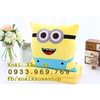 gối mền 2in1 gấu bông Minions siêu đáng yêu tiện lợi dễ thương