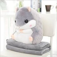 Gối Mền Chuột 3 Trong 1 Siêu Cute, Nỉ Nhung Cực Mịn, Chăn Gối Văn Phòng, Gấu Bông CATAN Shop,Quà Tặng