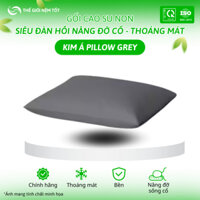 Gối nằm cao su non Kim Á Grey -  êm ái nâng đỡ cổ, chống đau vai gáy, tạo giấc ngủ ngon