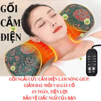 Gối Ngải Cứu Cắm Điện Làm ấm, Gối Massage Cổ Vai GáyThảo Dược Hương Thơm Thảo Mộc Tạo Cảm Giác Êm ái