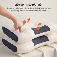 Gối Ngủ Chống Đau Cổ Vai Gáy Dệt Kim Lõi Bông Xơ, Gối Spa Chống Đau Mỏi Cổ Vai, Gối Gáy Chống Ngáy Giảm Mệt Mỏi