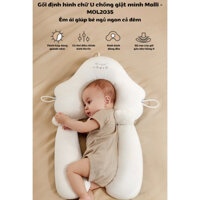 Gối Ngủ Chữ U Cho Bé , Gối Chống Méo Đầu, Chống Giật Mình Giúp Bé Ngủ Ngon, Có Dây Rút Điều Chỉnh