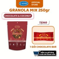 Gói Ngũ Cốc Granola Mix J Sims 250g Vị Chocolate & Coconut JSGMCC250X1